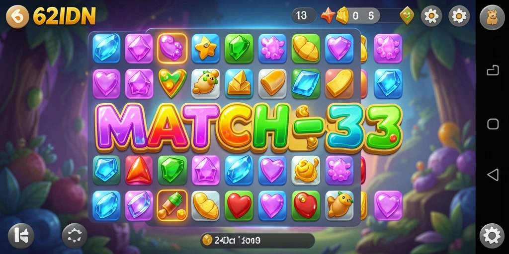 Gameplay menantang dalam 62IDN yang penuh warna.