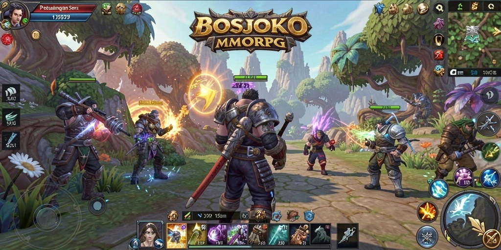 Gameplay seru dalam BOSJOKO dengan petualangan epik.