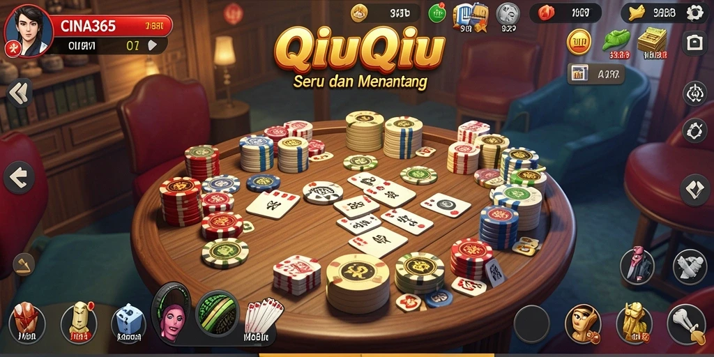 Screenshot permainan CINA365 yang menampilkan keseruan QiuQiu.