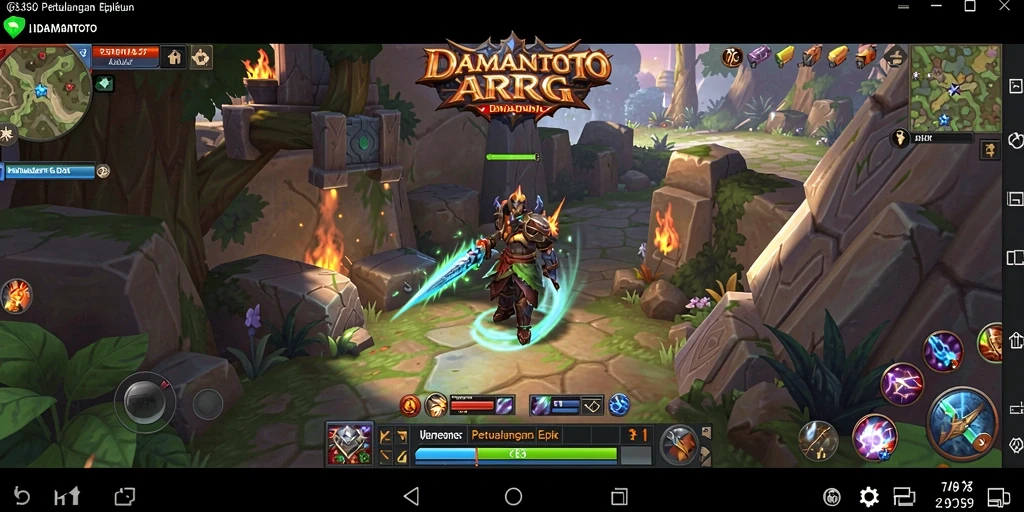 Tampilan gameplay seru di dunia ARPG IDAMANTOTO.
