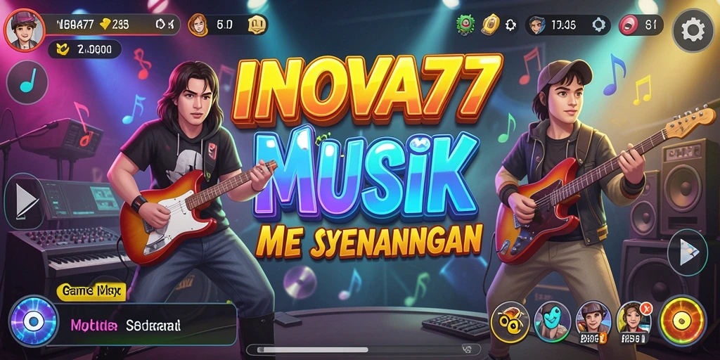 Screenshot INOVA77 menampilkan elemen gameplay yang dinamis dan penuh warna.