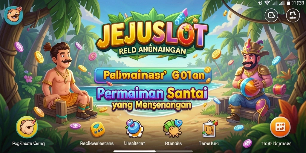 Screenshot gameplay JEJUSLOT menampilkan putaran slot yang penuh warna.