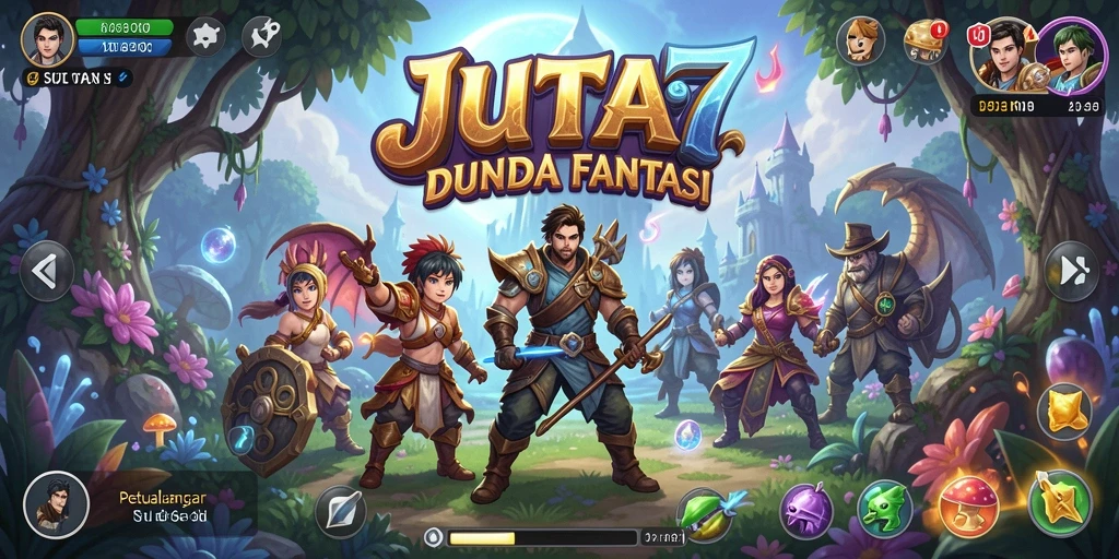 Tampilan menarik dari gameplay seru JUTA7.