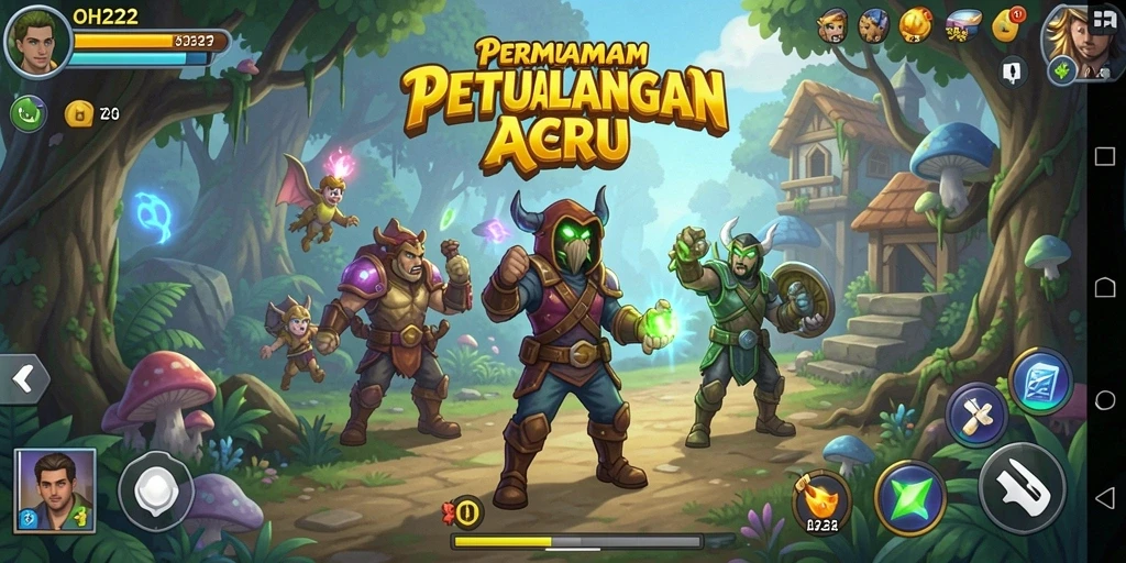 Tampilan gameplay seru dari OH222 dengan tantangan menarik.