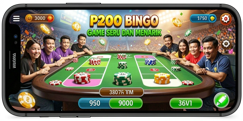 Tampilan gameplay P200M dengan tema Bingo yang menarik.