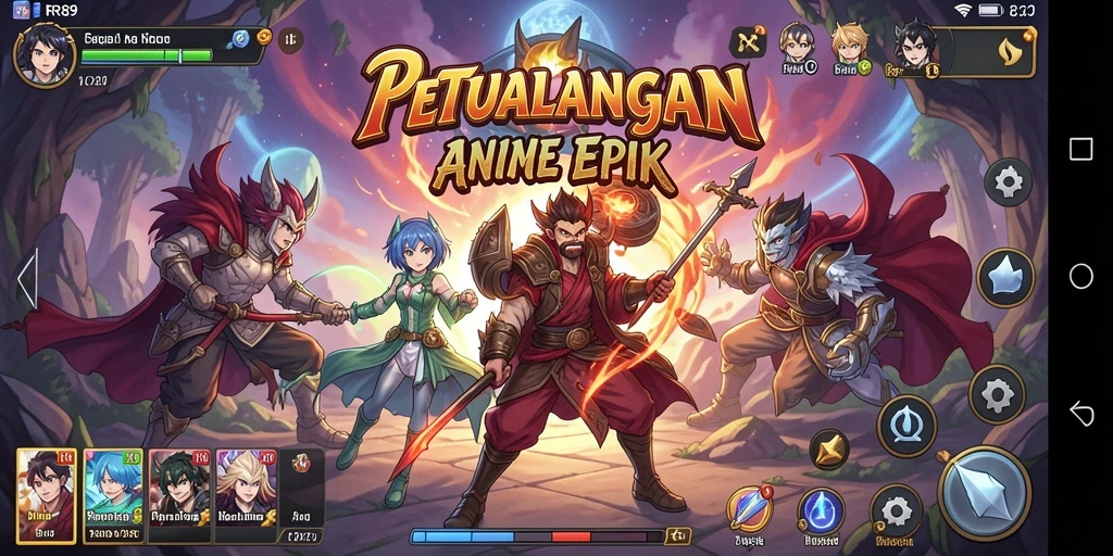 Tampilan gameplay yang menakjubkan dalam dunia Anime.