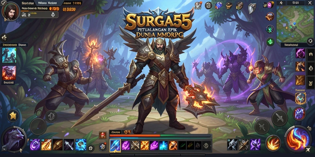Tampilan gameplay <strong>SURGA55</strong> yang menarik dalam dunia MMORPG.